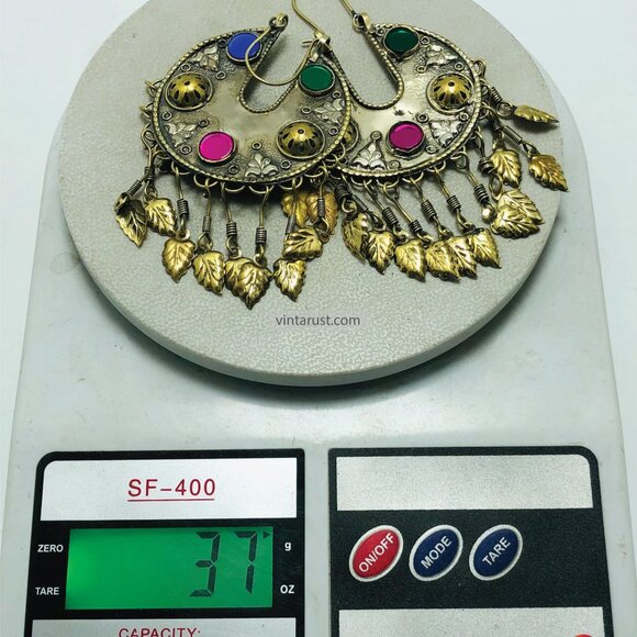 Afghan Kuchi Handmade Earring,Tribal Hoop Earrings, Ethnic Jewelry,Gift ForHer - Picture 9 of 11